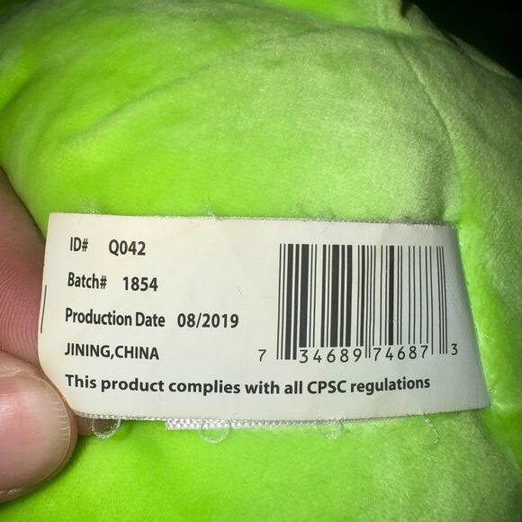 Green Dinosaur HugMees Squishmallow Desirae 12” Plush 2019 EUC Kellytoy - Picture 8 of 8